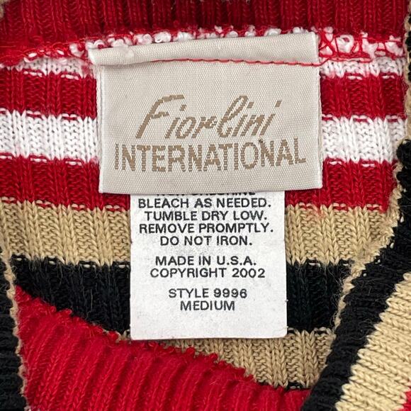 Fiorlini International Women's Sleeveless Sweater, Stripes, Sz. M Preppy - Picture 3 of 7